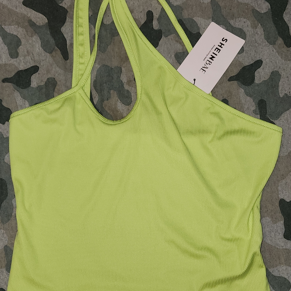 Shein Lime Green Halter Top